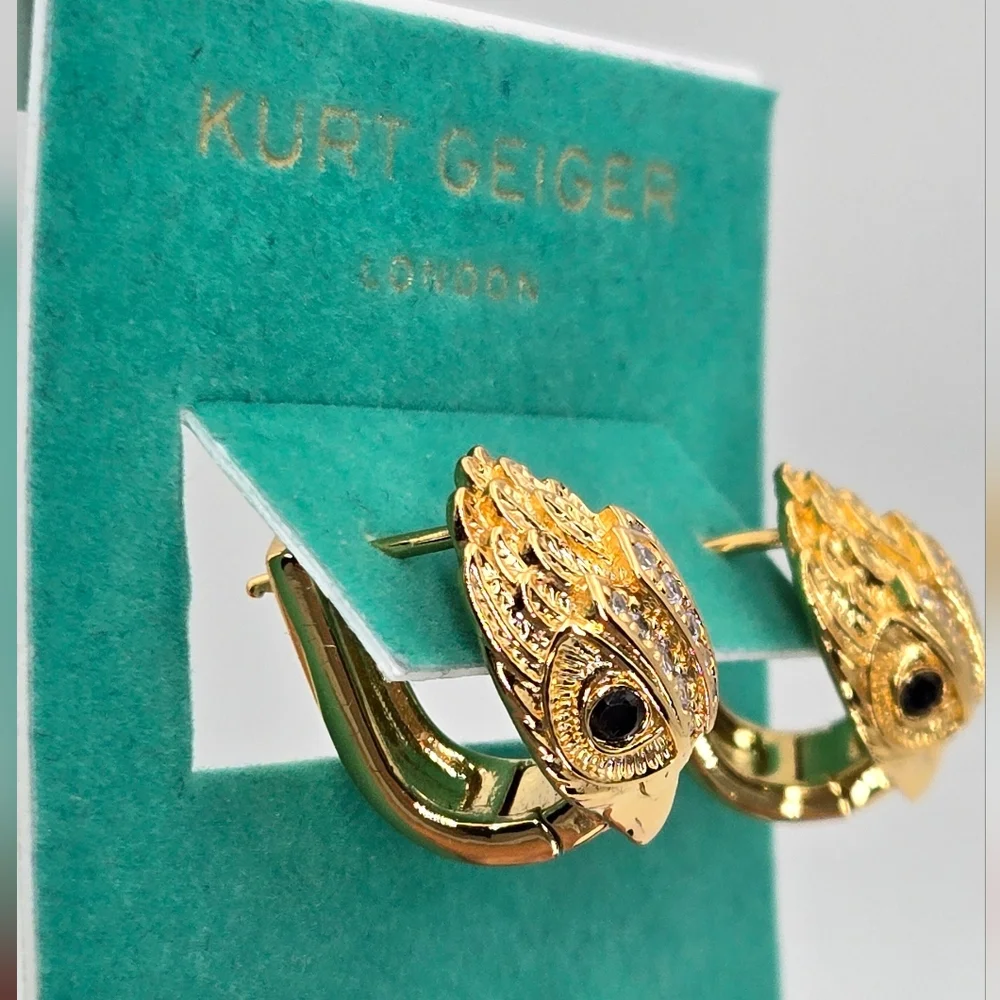 Kurt Geiger London Pavé Eagle Stud Post-Back Earrings - Picture 6 of 12